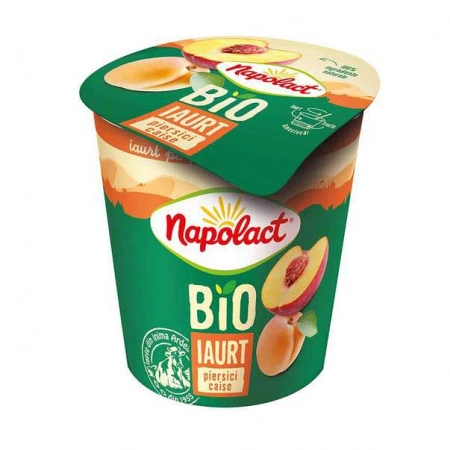 Napolact iaurt bio cu piersici 130g