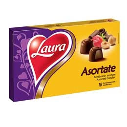 Laura bomboane de ciocolata asortate 140g