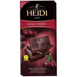Heidi ciocolata amaruie cu visine 80g