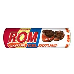 Rom sandwish cel rotund cu crema de cacao si rom 140g