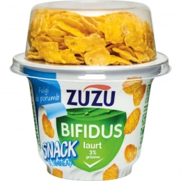 Zuzu bifidus iaurt natural fulgi de porumb 3% 158g