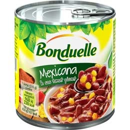 Bonduelle Mexicana fasole rosie boabe cu porumb dulce in sos tomat 430g