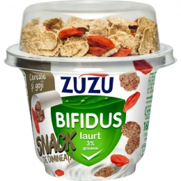 Zuzu bifidus iaurt natural mix cereale si goji 3% 158g