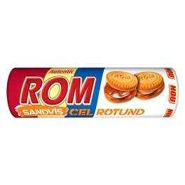 Rom sandwish cel rotund cu crema de vanilie si rom 140g